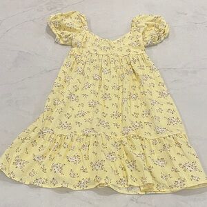 Divided Yellow Floral Mini Dress